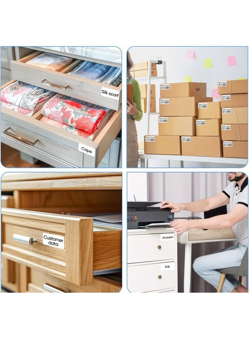 ملصقات ملصقات ملصقات الباركود الحرارية 60 × 40 - 2.5 × 1.5 بوصة - 60 مم × 40 مم - 800 ملصق لكل لفة - ملصقات بيضاء ذاتية اللصق لطباعة الباركود (لفة واحدة (800 ملصق) لكل عبوة) - Image 4